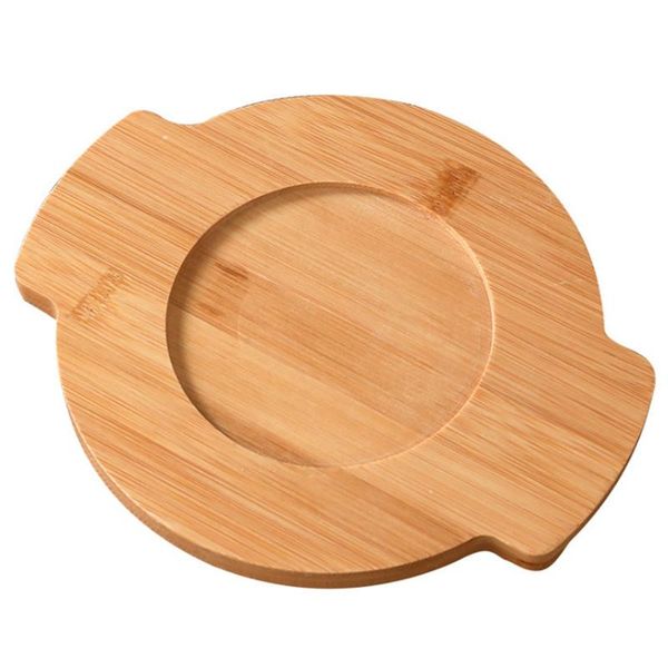 

mats & pads bamboo bowl mat nordic binaural heat insulation with handle dining table pot cup anti-scalding