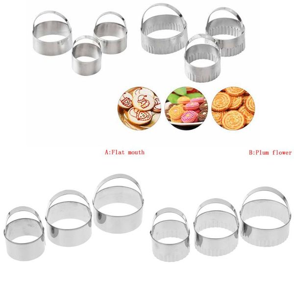 

3pcs/set cake mold cookie cutter metal biscuit round dumpling wrappers maker pastry tools bakeware tool kitchen accessories baking &