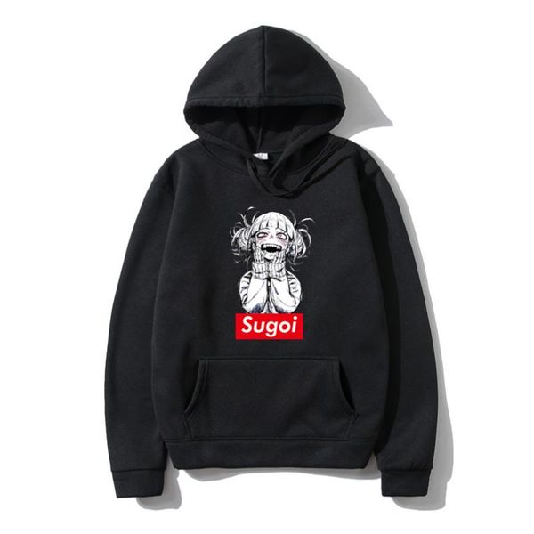 

men's hoodies & sweatshirts bakugou boku no hero academia nice mens pullover hoodie outdoor white xxxl long cotton autumn, Black