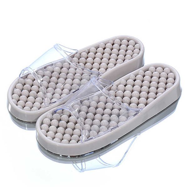 

slippers acupressure massage women transparent candy color non-slip bathroom slipper female comfy home women's l267, Black