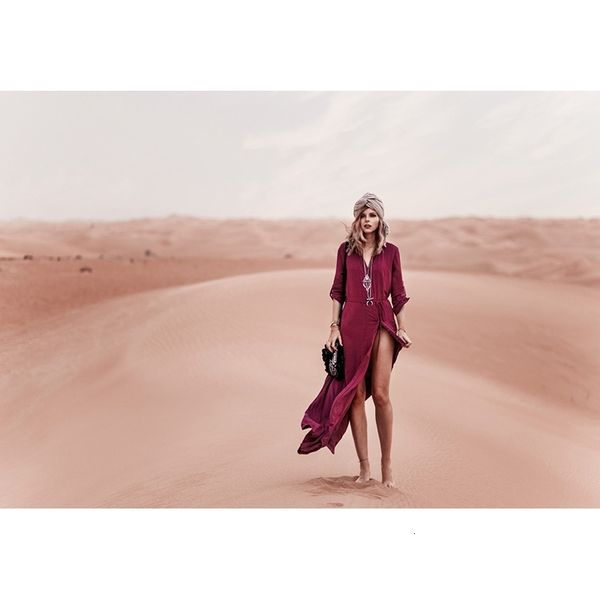 

women's swimwear button up long beach tunic maxi bohemian vintage wine red shirt es women with sashes slim holiday robe mwvt, White;black