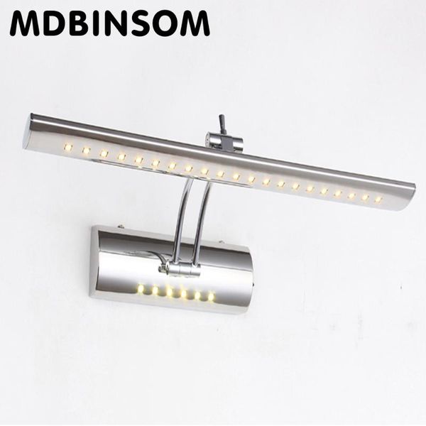

mounted led mirror light 5w 7w wall lamp smd warm white ac85-265v stainless steel house spotlights