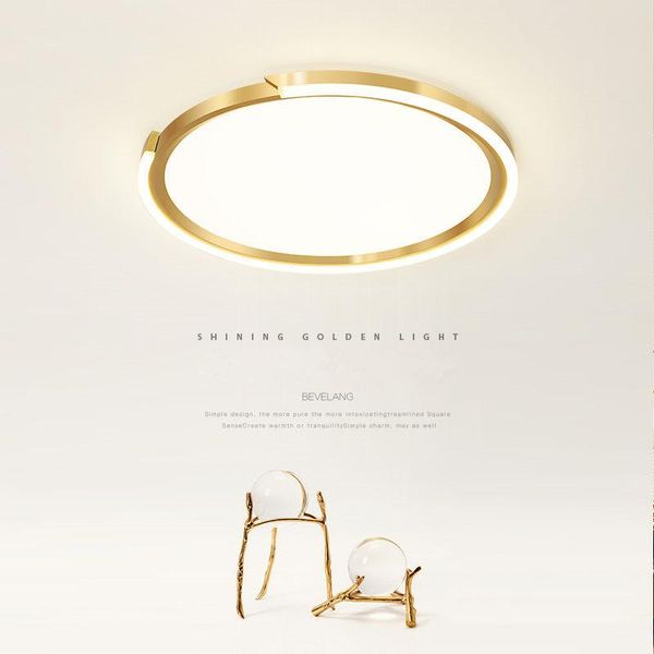 

ceiling lights ceilling lamproom lamp nordic light luxury golden round simple modern fashionable atmosphere led study bedroom