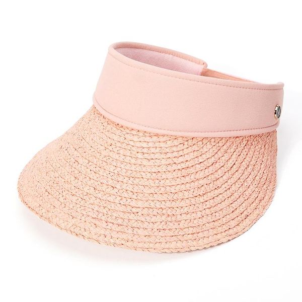 

raffy straw hat summer sun visor wild outdoor folding empty wide brim hats, Blue;gray