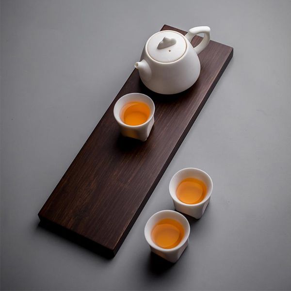 

mats & pads japanese style heavy bamboo tea set tray non-slip for towel teacup teapot