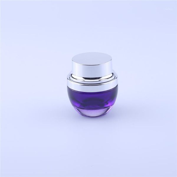 

storage bottles & jars purple glass refillable empty cosmetic jar pot eye shadow face cream container 30g 10pcs/lot