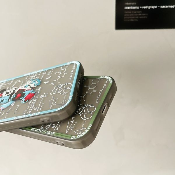 

cute robot bear lens protection clear phone cases for iphone 13 13pro 12 11 pro xs max xr 7 8 plus mechanical cartoon soft cover