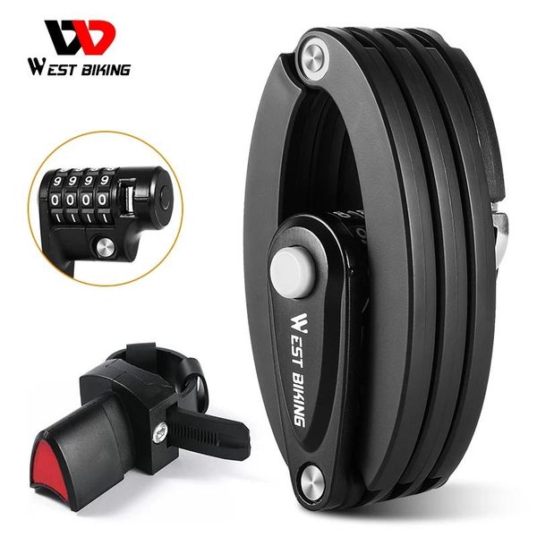 

bike locks west biking lock bicycle password motorcycle electric anti-theft foldable chain cycling