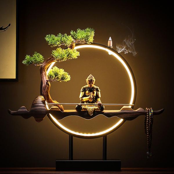 

fragrance lamps decoration wooden incense burner holders electric room decor backflow smoke waterfall encensoir home eb5xx