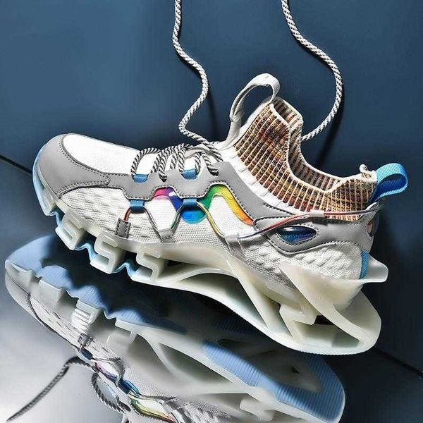 

sports fashion leisure shoes men's korean running breathable 2021 new high mesh