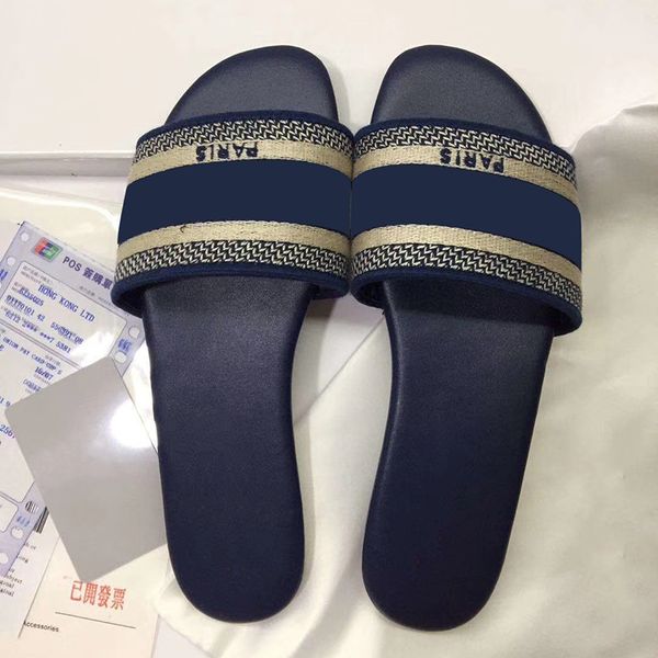 

2021 new women slide slipper flat sandals fashion embroidered cotton flat flip flops leather sole silver metallic causal shoes 1, Black