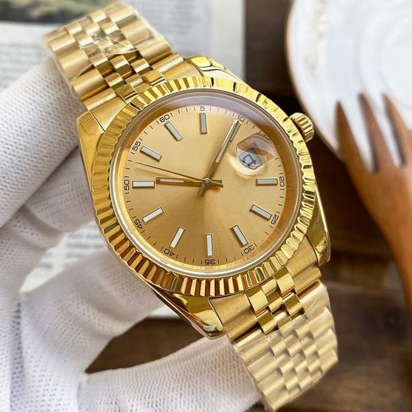 

7xjz 7xjz classic mans watch 41mm and 36mm automatic mechanical wristwatches business couples wristwatch montre de luxe watches for men, Slivery;golden