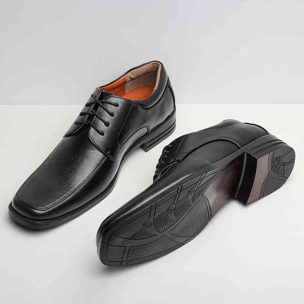 

dress shoes sapatos masculinos casuais de couro, dedo do pÃ© quadrado retrÃ´ original com frete grÃ¡tis iojn, Black