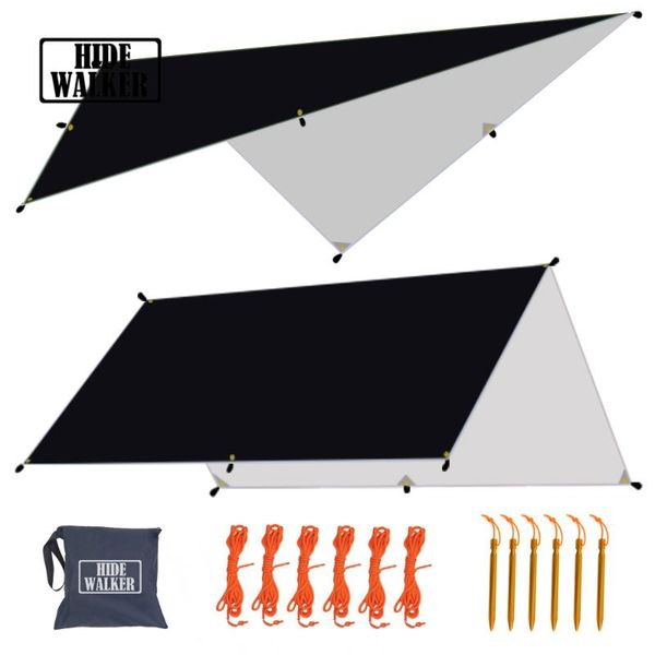 

tents and shelters garden awning canopy ultralight camping tarp with rope peg shade cover outdoor waterproof tarpaulins sun shelter picnic s