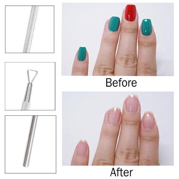 

cuticle pushers press on nails remover dead skin pusher stainless steel nail art tools scraper cleaner trimmer tool