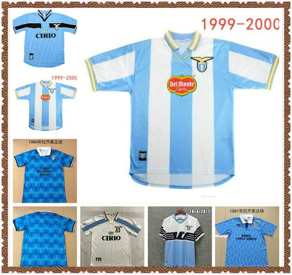 

1989 1991 1999 2000 2001 retro lazio soccer jersey nedved nesta mancini gascoigne salas vintage football shirt s-2xl, Black;yellow