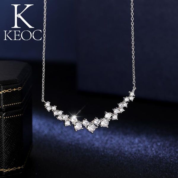 

pendant necklaces keoc candy y2k jewelry small round zircon smile woman necklace friends personalized gift accessoires birthday, Silver
