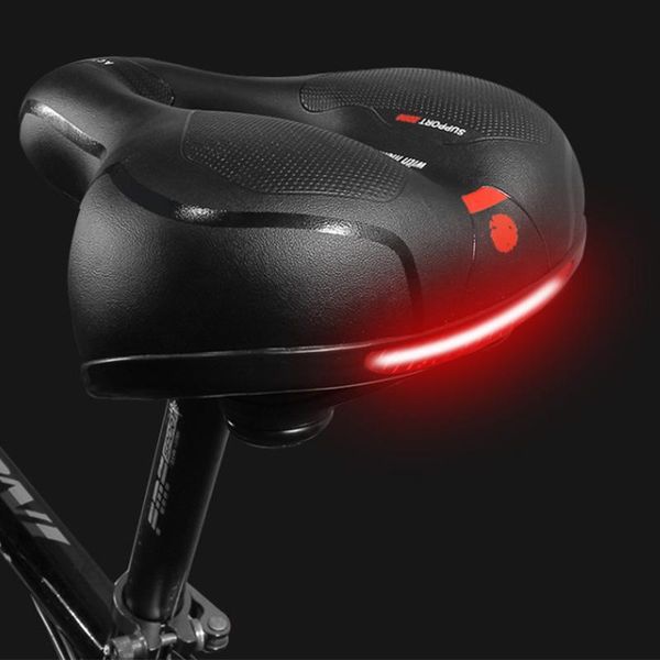 

bike saddles extra wide comfortable bicycle soft padded saddle breathable high-elastic road mtb seat pad