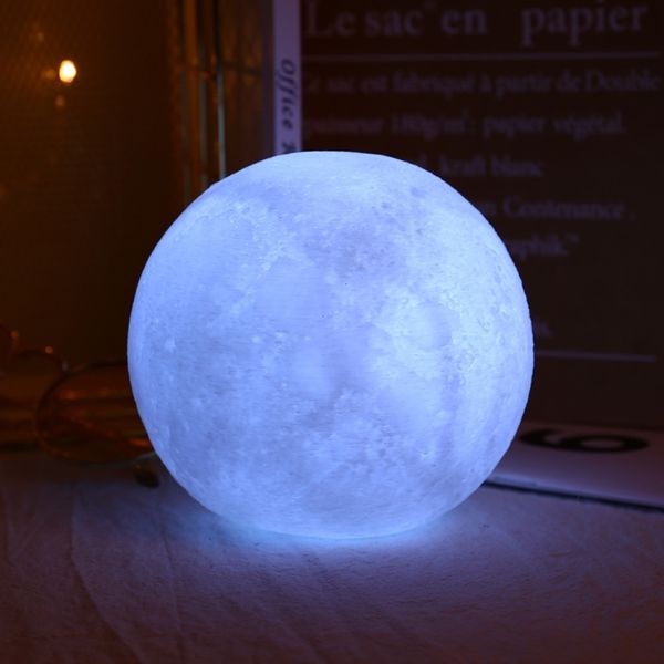

bedside 3d print moon lights ara de mesa led night light bedroom romantic table lamps color change home decor