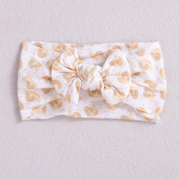 

hair accessories print bow born headband for baby girl turban soft nylon headbands kids headwear cable knit headwrap children, Slivery;white