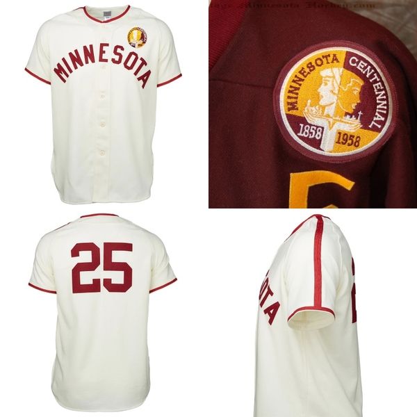

minnesota golden gophers 1958 road jersey shirt custom men women youth baseball jerseys any name number double stitched, Blue;black