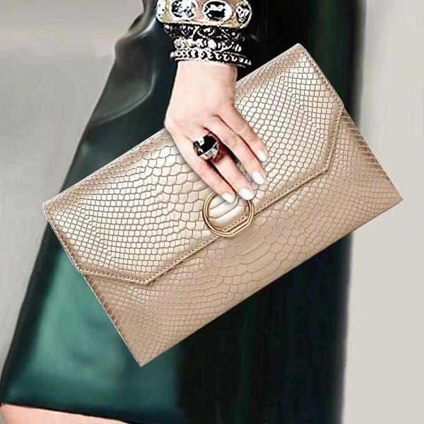 

evening bags 2021 design fashion crocodile pattern day clutches elegant luxurious underarm bag for woman