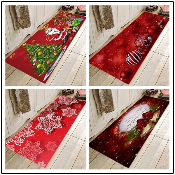 

cushion/decorative pillow merry christmas door mat anti-slip flannel kitchen floor decorations for home carpet xmas rug