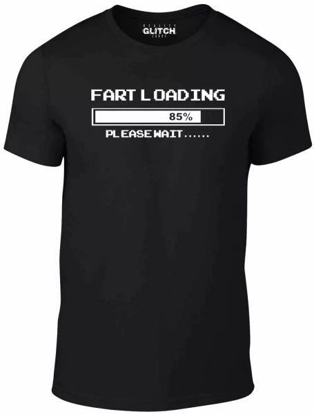 

fart loading men's t-shirt - funny joke xmas present humour dirty, White;black