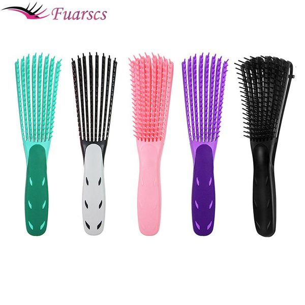 

hair brushes plastic brush scalp massage detangler wet and dry curly comb women health care reduce fatigue hairbrush styling tools, Silver