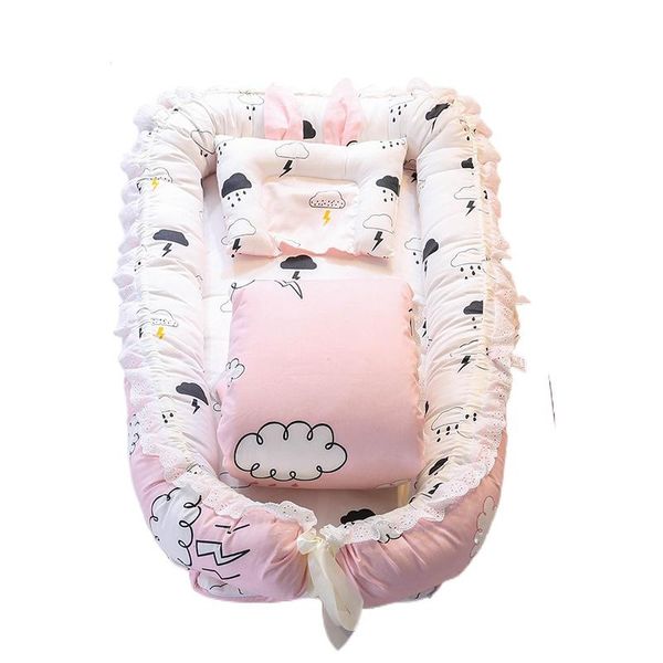 

portable removable washable baby bed with quilt in crib bionic for born. cribs