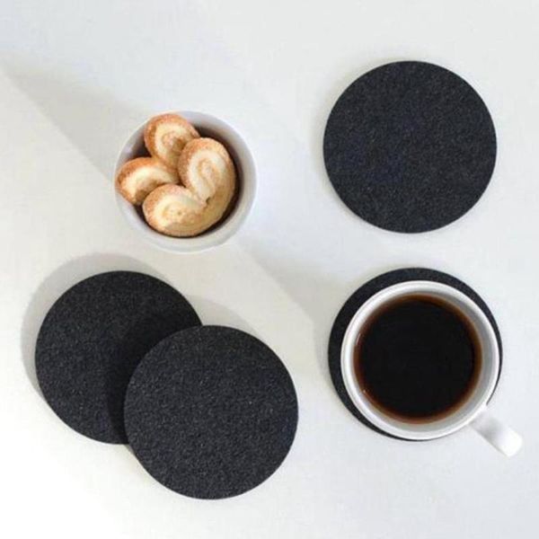 

mats & pads round felt coasters set of 8 drink cup mat glass with holder