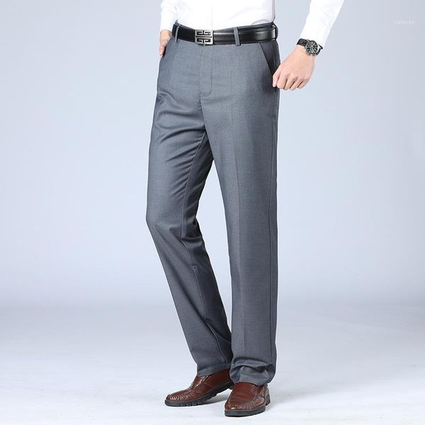 

men's pants casual 2021 spring and autumn thin section korean middle-aged trousers stretch, Black