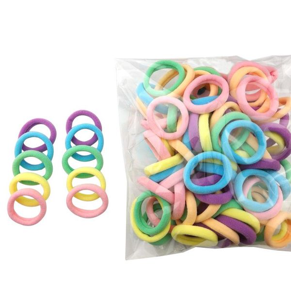

pcs/lot black colorful scrunchies ponytail holders rubber band white hair ties gum seamless elastic bands for girl women accessories, Slivery;white