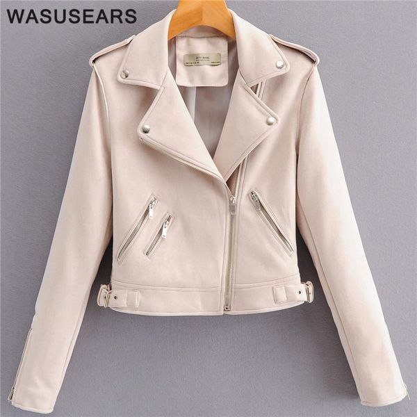 

women's leather & faux jacket fall 2021 women korean winter coats for vintage black zip up punk