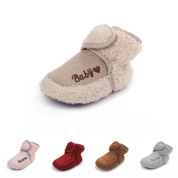 

0-18m winter plus velvet thickening childrens baby toddler shoes boots warm first walkers
