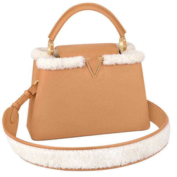 

capucines bb fur handbag cosmetic bags capu cines handbag b mm womens designer mini totes crossbody taurillon