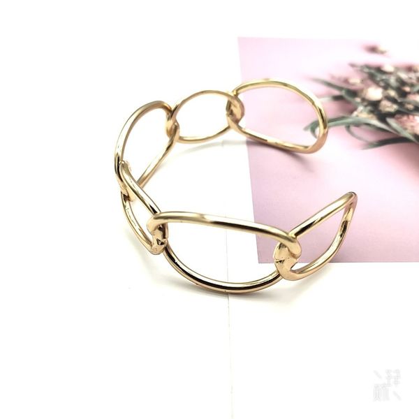

hand catenary exaggerated opening women's fashion versatile temperament bracelet jewelry circle bracelet, Golden;silver
