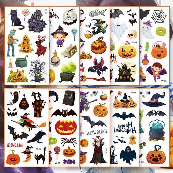 

fridge magnets 10pcs halloween temporary tatoo sticker waterproof fake tattoo tattoos hand