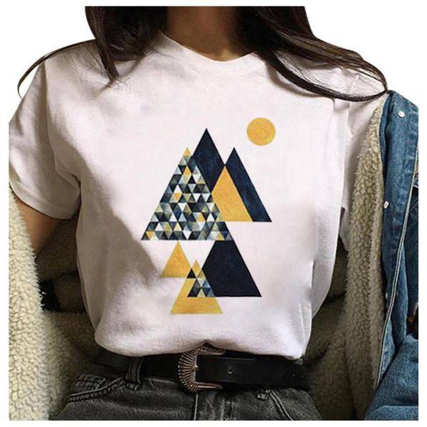 

women's t-shirt women graphic gradient print cute summer spring 90s style casual fashion aesthetic female clothes tees tshirt, White