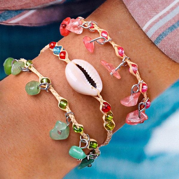 

bangle natural stone beads bracelets handmade gravel strand bracelet women turquoises reiki healing bangles anklets jewelry, Black