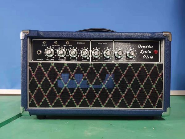 Custom Grand Handmade Guitar Amp G-Ods Head 20W in Blue Tolex Jj Tubes con effetto Loop