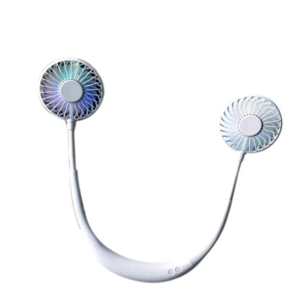

portable usb mini fan neck rechargeable small sports colorful led light with fragrance desk hand air condit electric fans