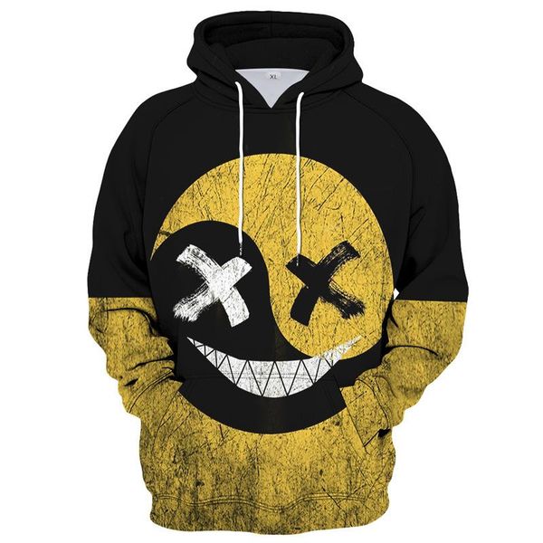 

men's hoodies & sweatshirts spring and autumn harajuku trend hoodie3d printing personality funny sweatshirt casual men's women', Black