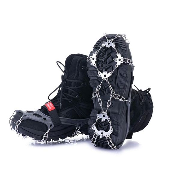 

cords, slings and webbing stainless steel 19 teeth universal anti slip ice snow shoe boot grips traction cleats crampon spikes climbing cram
