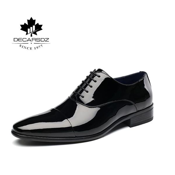 

man shoes 2021 dress design leather formal lace-up mens, Black