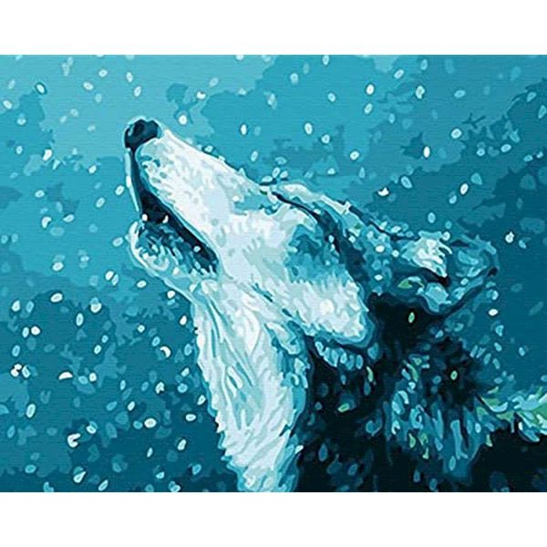 

paintings gatyztory 60x75cm frame wolf painting by numbers acrylic colorful animals hand painted oil paint for home decor art