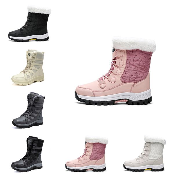 

designers women snow boots fashion winter boot classic mini ankle short ladies girls womens booties triple blacks chestnut navy blue outdoor, Black