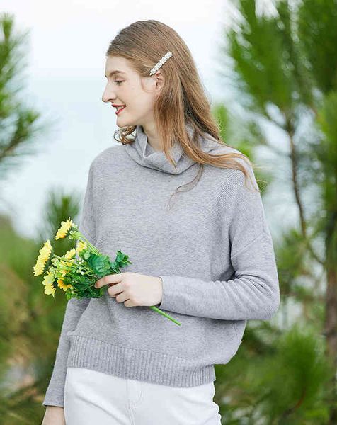 

tees women's wool shirt turn collar sleeve sweater mesh autumn outfit, White