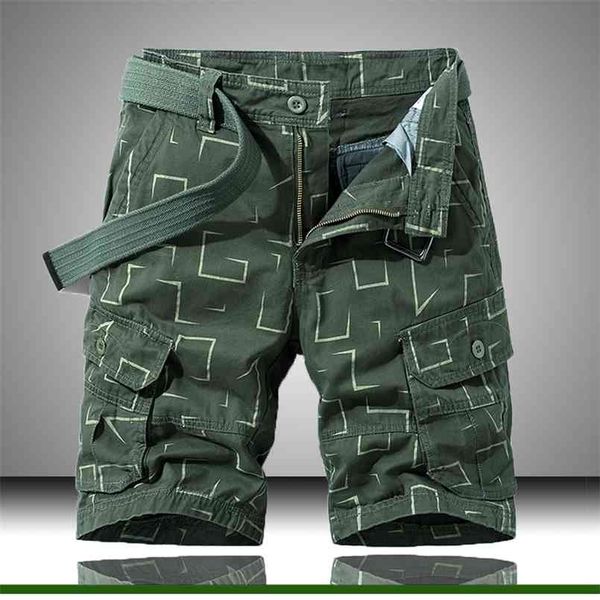 

mens casual shorts summer bermudas male print short trousers business style work 210716, White;black