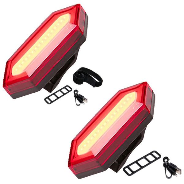 

bike lights rechargeable cob led usb mountain tail light taillight mtb safety warning bicycle rear lamp